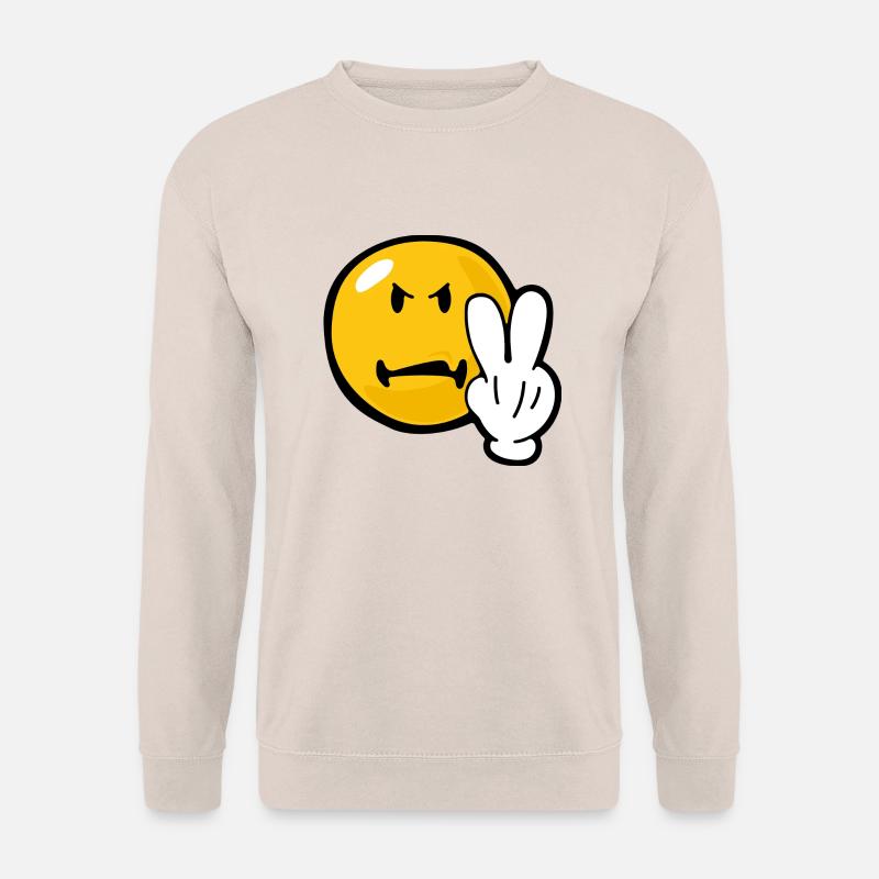 Smiley Anger Hatred - Unisex Pullover - Sand