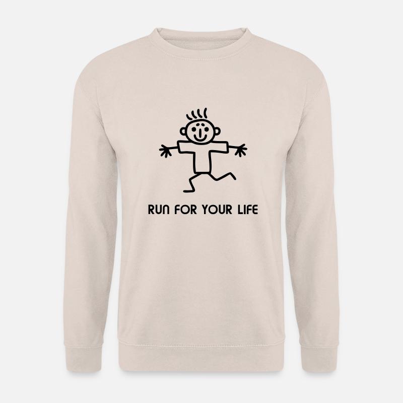 Strichmännchen run - Unisex Pullover - Sand