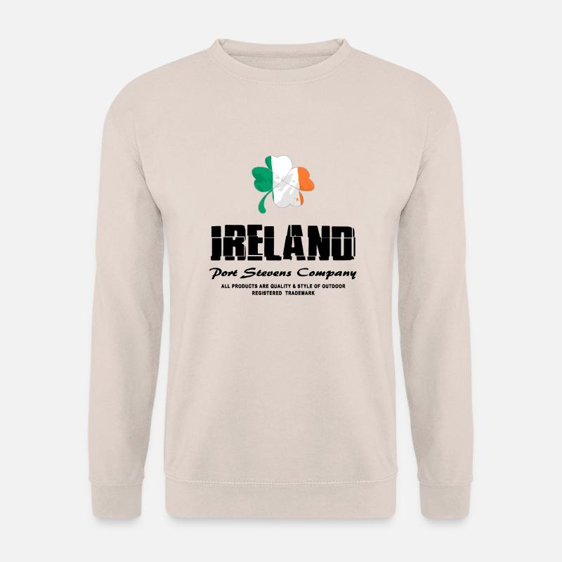 Kleeblatt - Irland Flagge - Unisex Pullover - Sand