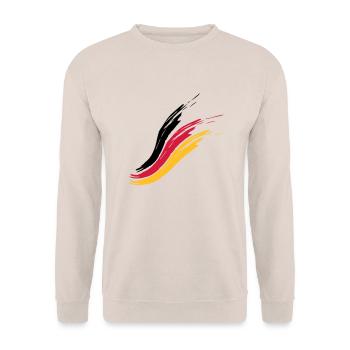 germany flag country proud homeland german tri - Unisex Sweatshirt - sand - Front - Alina (178cm) & Michal (187cm)
