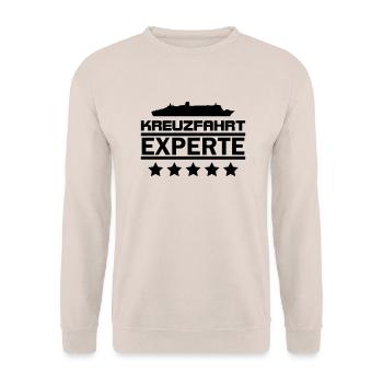 kreuzfahrt experte - Unisex Pullover - Sand - Vorne - Alina (178cm) & Michal (187cm)
