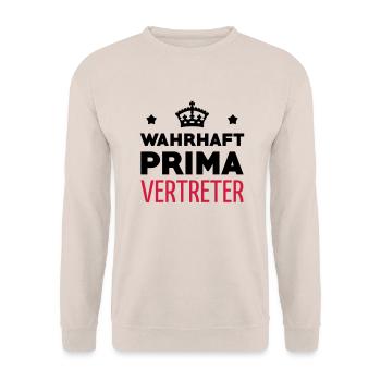 commercial / vente / vendeur / vendeuse - Sweat-shirt Unisexe - sable - Devant - Alina (178cm) & Michal (187cm)
