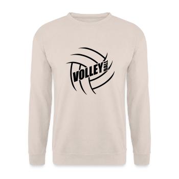 cool netzt mann junge sprung aufschlag silhouette - Unisex Pullover - Sand - Vorne - Alina (178cm) & Michal (187cm)