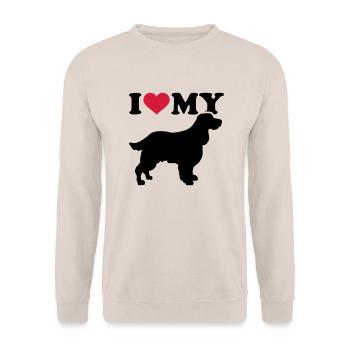 English Springer Spaniel - Sweat-shirt Unisexe - sable - Devant - Alina (178cm) & Michal (187cm)