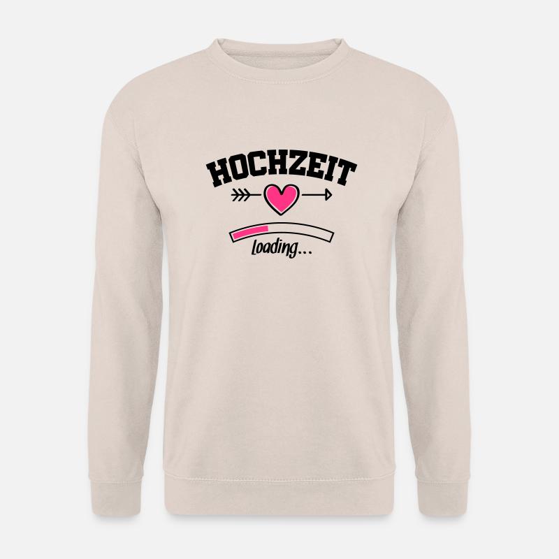 hochzeit loading herz - Unisex Pullover - Sand