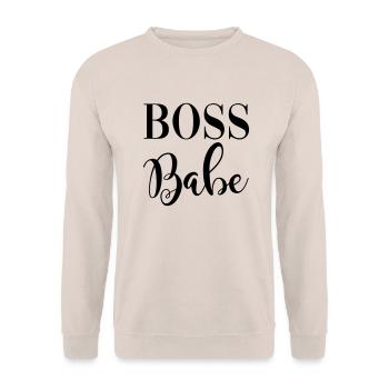 Boss Babe - Sweat-shirt Unisexe - sable - Devant - Alina (178cm) & Michal (187cm)