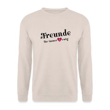 freunde für immer - Unisex Pullover - Sand - Vorne - Alina (178cm) & Michal (187cm)