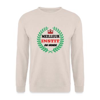 MEILLEUR INSTIT DU MONDE - Sweat-shirt Unisexe - sable - Devant - Alina (178cm) & Michal (187cm)