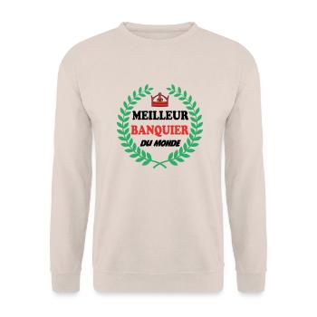 MEILLEUR BANQUIER DU MONDE - Sweat-shirt Unisexe - sable - Devant - Alina (178cm) & Michal (187cm)