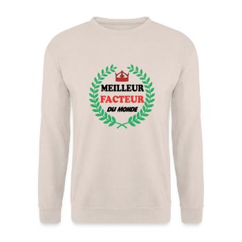 MEILLEUR FACTEUR DU MONDE - Sweat-shirt Unisexe - sable - Devant - Alina (178cm) & Michal (187cm)