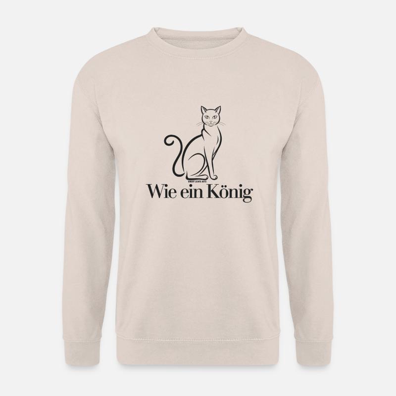Wie ein König - Stylisierte Katze - Unisex Pullover - Sand
