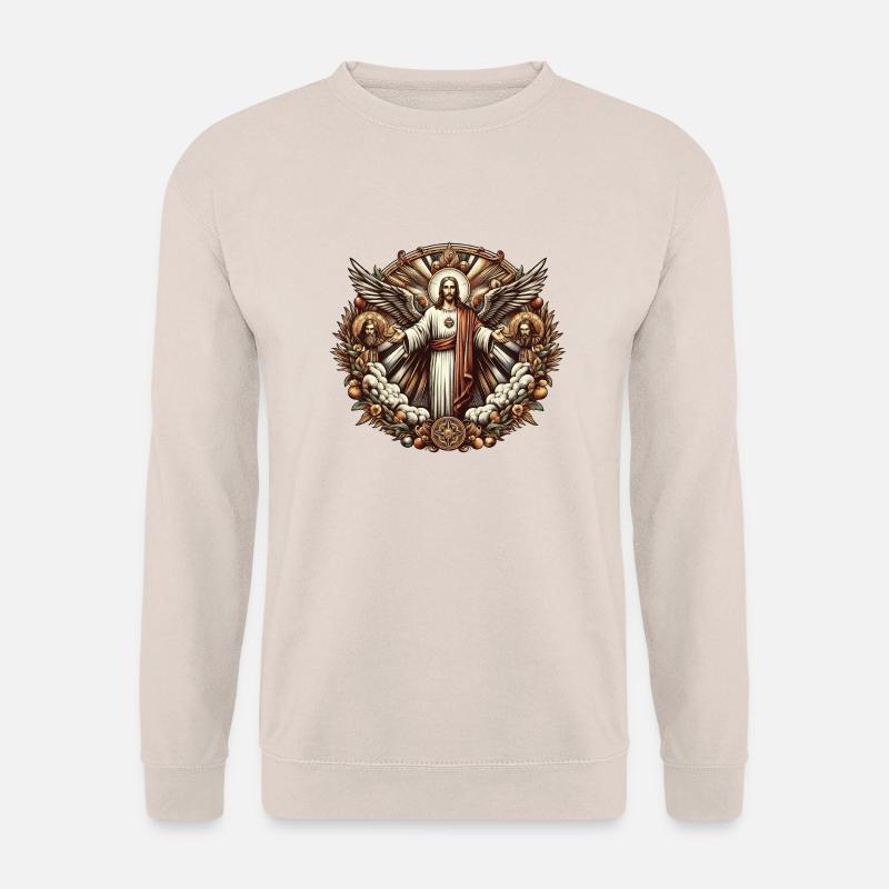 Jesus Christ Logo - Unisex Pullover - Sand