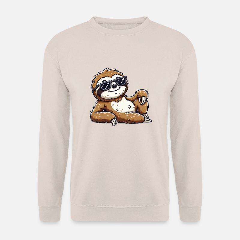 faultier sonnenbrille cool - Unisex Pullover - Sand