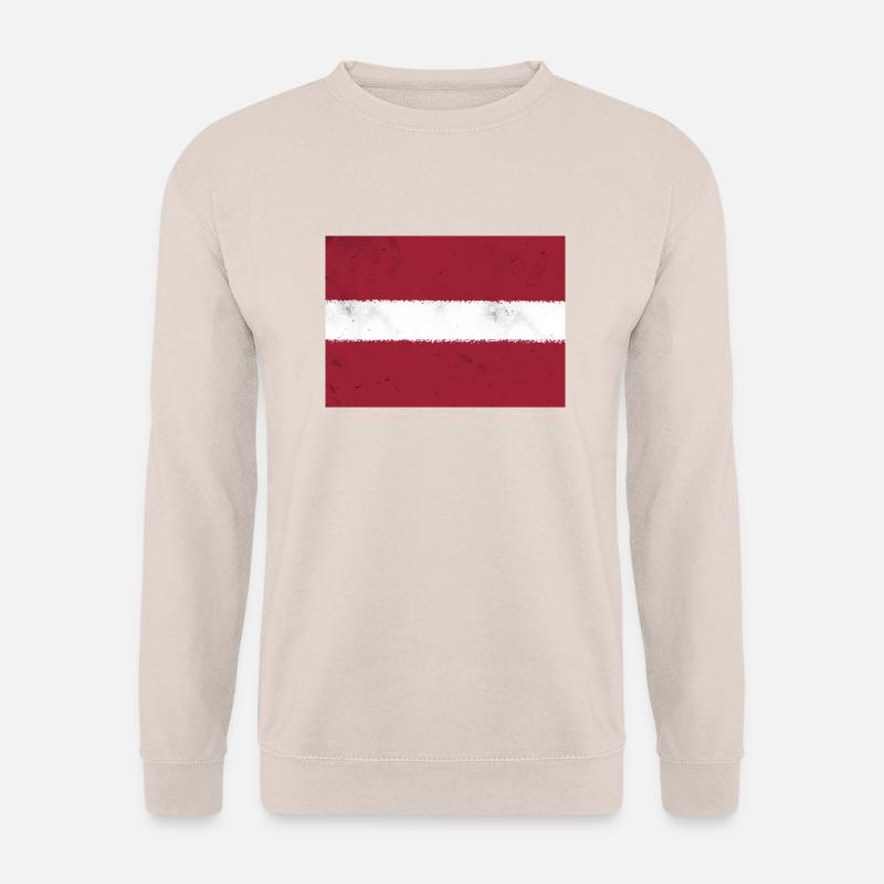 Flagge von Lettland - Unisex Pullover - Sand