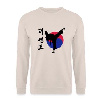taekwondo - Unisex Sweatshirt - sand - Front - Alina (178cm) & Michal (187cm)