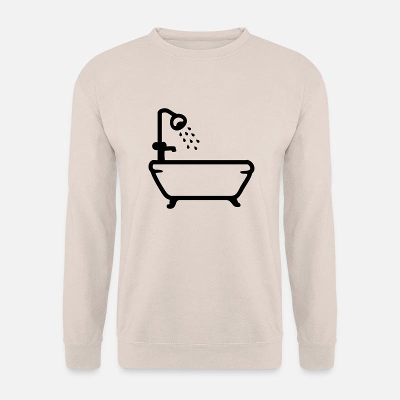 Badewanne - Dusche - Line - Unisex Pullover - Sand