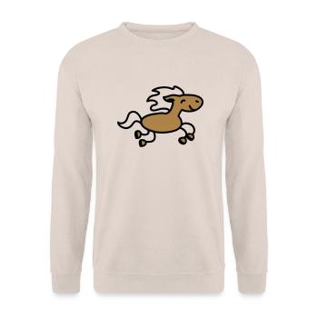 Saute cheval - Sweat-shirt Unisexe - sable - Devant - Alina (178cm) & Michal (187cm)
