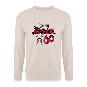 birthday_60 - Sweat-shirt Unisexe - sable - Devant - Alina (178cm) & Michal (187cm)