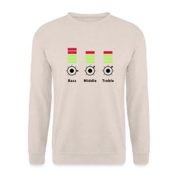 disque-jockey - Unisex Pullover - Sand - Vorne - Alina (178cm) & Michal (187cm)