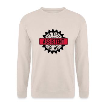 der beste assistent 2c - Unisex Pullover - Sand - Vorne - Alina (178cm) & Michal (187cm)
