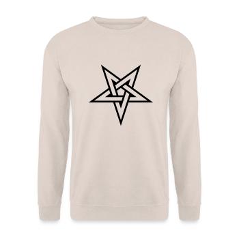Pentagram__V008 - Unisex Sweatshirt - sand - Front - Alina (178cm) & Michal (187cm)