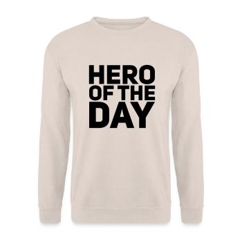 Hero of the Day - Unisex Pullover - Sand - Vorne - Alina (178cm) & Michal (187cm)