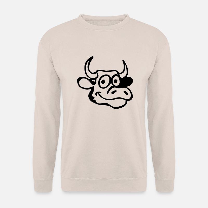 kuh kopf - Unisex Pullover - Sand