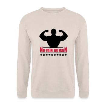 pain_gain_c2 - Sweat-shirt Unisexe - sable - Devant - Alina (178cm) & Michal (187cm)