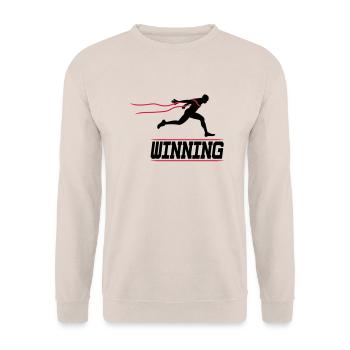 running runner winning 2c I - Unisex Pullover - Sand - Vorne - Alina (178cm) & Michal (187cm)