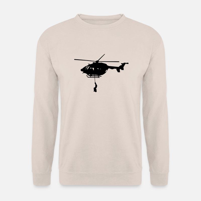Drachen Hubschrauberbergung - Unisex Pullover - Sand