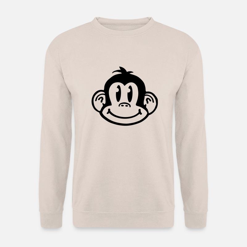 affe_comic_smiley_aq1 - Unisex Pullover - Sand