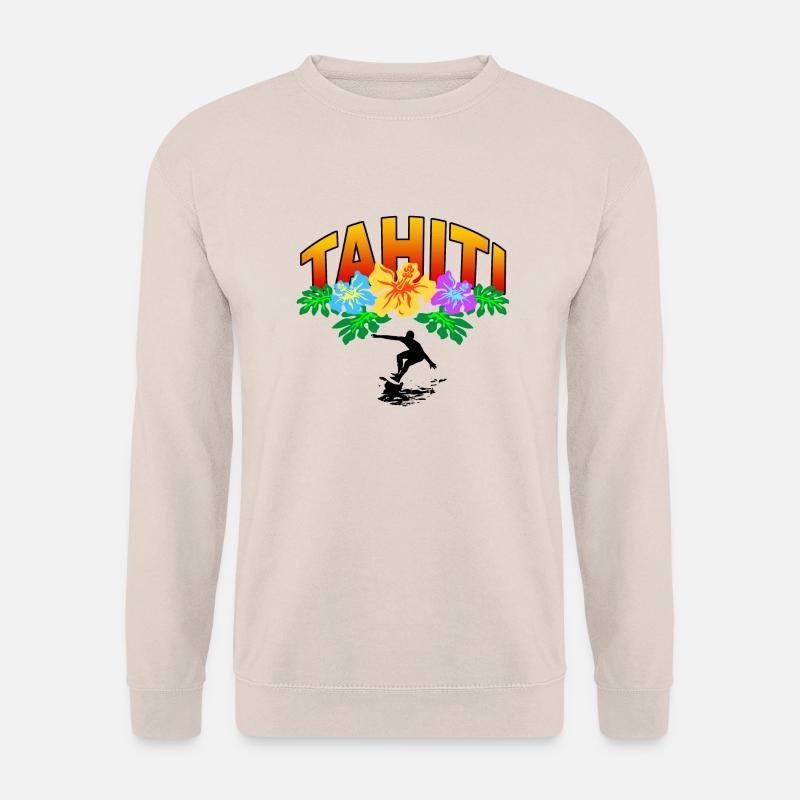 tahiti surfing - Unisex Pullover - Sand