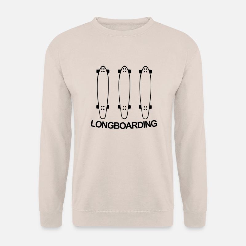Longboard,longboarder,longboard, planche à roulett - Sweat-shirt Unisexe - sable