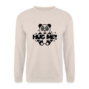 hug_me___f1 - Unisex Pullover - Sand - Vorne - Alina (178cm) & Michal (187cm)