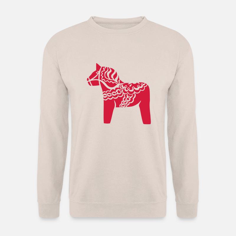Schweden Dalarna Pferd Dalapferd Schwedisch - Unisex Pullover - Sand