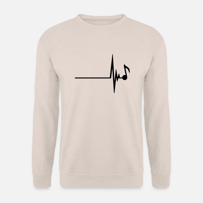 Heartbeat Music Note - Unisex Pullover - Sand