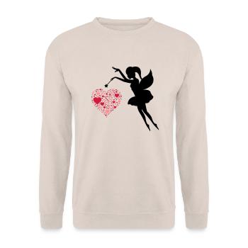 fee_love_001 - Unisex Pullover - Sand - Vorne - Alina (178cm) & Michal (187cm)