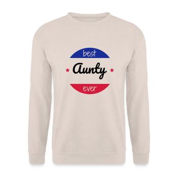 Onkel / Tante / Vetter / Cousin / Kusine - Unisex Pullover - Sand - Vorne - Alina (178cm) & Michal (187cm)
