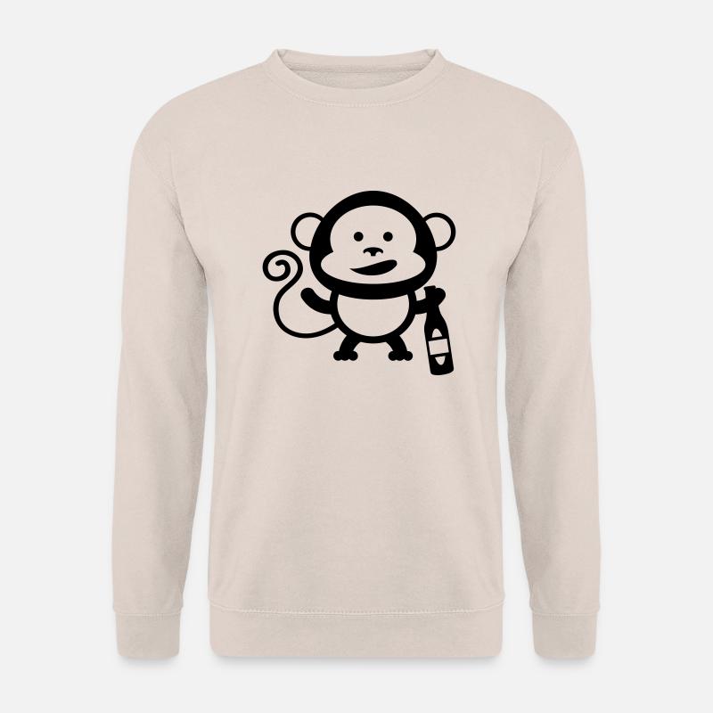 monkey beer comic - Unisex Pullover - Sand