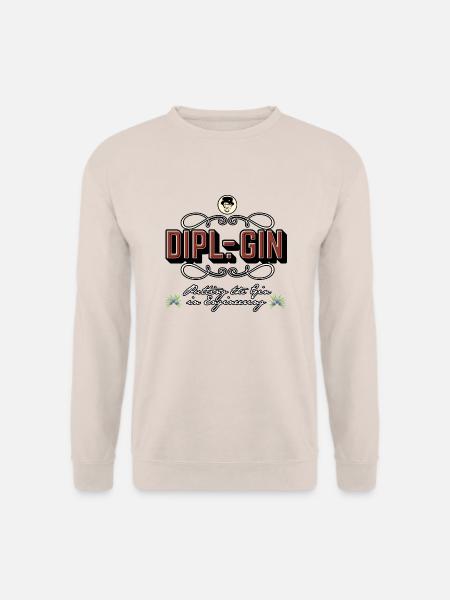 Gin-T-Shirt Dipl.-Gin - Unisex Pullover - Sand