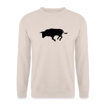 stier - Unisex Pullover - Sand - Vorne - Alina (178cm) & Michal (187cm)