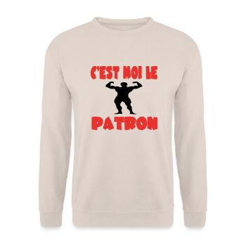 C'est moi le patron - Sweat-shirt Unisexe - sable - Devant - Alina (178cm) & Michal (187cm)