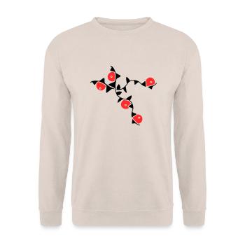Vrilles de fleurs - Sweat-shirt Unisexe - sable - Devant - Alina (178cm) & Michal (187cm)