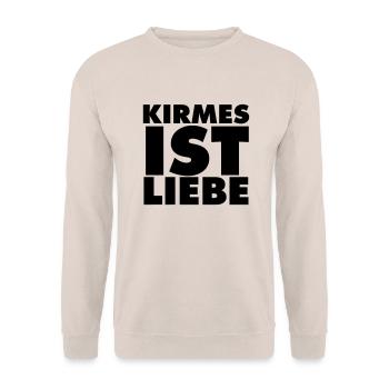 kirmes-ist-liebe - Unisex Pullover - Sand - Vorne - Alina (178cm) & Michal (187cm)