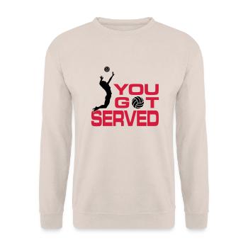 You got served - Unisex Pullover - Sand - Vorne - Alina (178cm) & Michal (187cm)