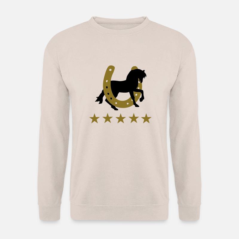 Pferd im Hufeisen - Unisex Pullover - Sand