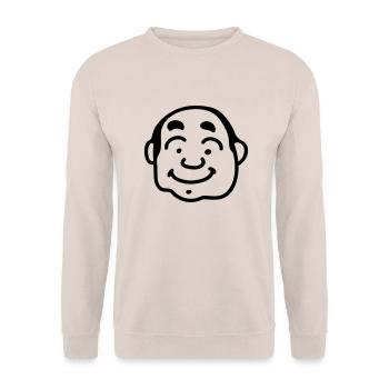 Nice man - Opa - Line - Unisex Sweatshirt - sand - Front - Alina (178cm) & Michal (187cm)