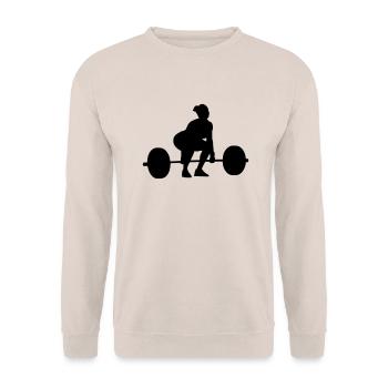 Umsetze Startposition weiblich - Unisex Pullover - Sand - Vorne - Alina (178cm) & Michal (187cm)