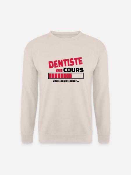 dentiste en cours - Sweat-shirt Unisexe - sable