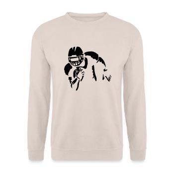 football spieler - Unisex Pullover - Sand - Vorne - Alina (178cm) & Michal (187cm)